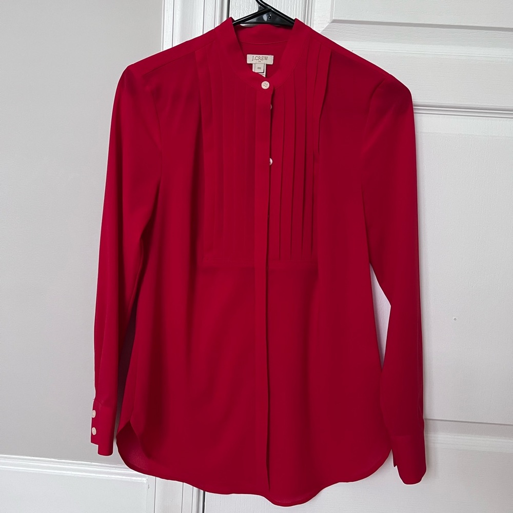 JCrew | Drapey Tuxedo Blouse